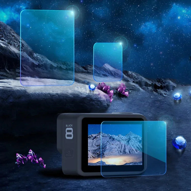 Película de Vidro Temperado para Lente + Ecrã LCD da GoPro HERO8 Black, Para GoPro HERO8 Black