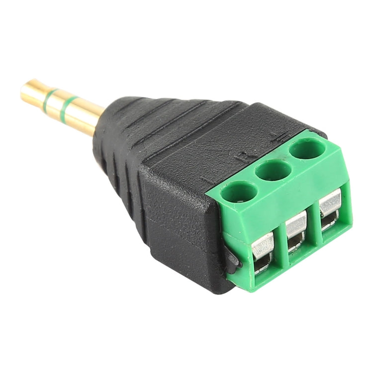 Conector de áudio estéreo com ficha macho de 3,5mm, 3 polos, bloco terminal de 3 pinos, macho 3,5mm (3 pinos)