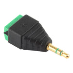 Conector de áudio estéreo com ficha macho de 3,5mm, 3 polos, bloco terminal de 3 pinos, macho 3,5mm (3 pinos)
