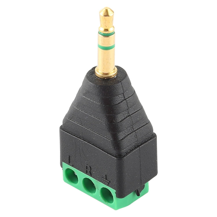 Conector de áudio estéreo com ficha macho de 3,5mm, 3 polos, bloco terminal de 3 pinos, macho 3,5mm (3 pinos)