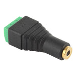 Conector de áudio estéreo com bloco terminal de 3 pinos e ficha fêmea de 3,5mm, 3,5mm fêmea (3 pinos)