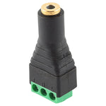 Conector de áudio estéreo com bloco terminal de 3 pinos e ficha fêmea de 3,5mm, 3,5mm fêmea (3 pinos)