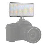LED011S Pocket 180 LEDs Luz Profissional para Vlogging, Fotografia, Vídeo e Estúdio Fotográfico com Ecrã OLED e Adaptador de Sapata Fria para Câmaras DSLR Canon / Nikon, 180 LED