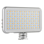 LED-013 Pocket 112 LEDs Luz Profissional para Vlogging, Fotografia, Vídeo e Estúdio Fotográfico com Ecrã OLED e Adaptador de Sapata Fria para Câmaras DSLR Canon / Nikon, 112 LED