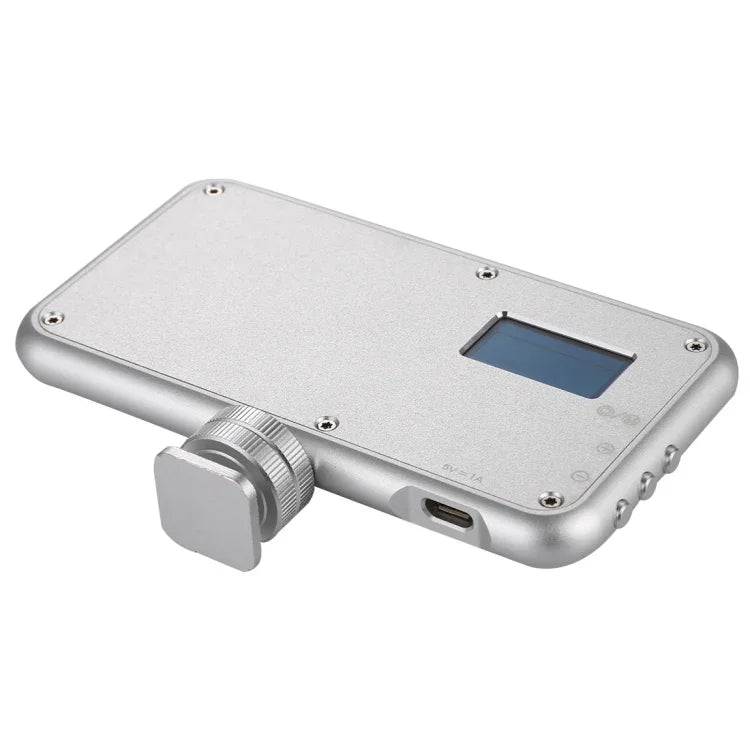LED-013 Pocket 112 LEDs Luz Profissional para Vlogging, Fotografia, Vídeo e Estúdio Fotográfico com Ecrã OLED e Adaptador de Sapata Fria para Câmaras DSLR Canon / Nikon, 112 LED