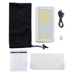 LED-013 Pocket 112 LEDs Luz Profissional para Vlogging, Fotografia, Vídeo e Estúdio Fotográfico com Ecrã OLED e Adaptador de Sapata Fria para Câmaras DSLR Canon / Nikon, 112 LED