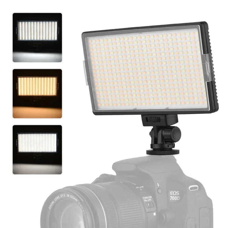 LED01 416 LEDs 3600LM Luz Profissional para Vlogging, Fotografia, Vídeo e Estúdio Fotográfico para Câmaras DSLR Canon / Nikon, 416 LED