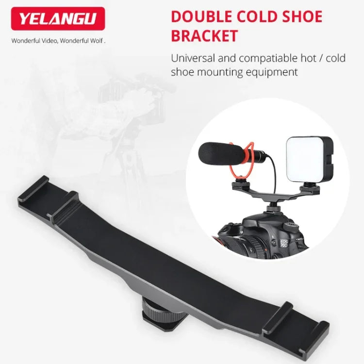 YELANGU YLG0702A Adaptador de Suporte Duplo para Sapata Fria e Quente em Liga de Alumínio, Suporte Duplo para Sapata Fria e Quente