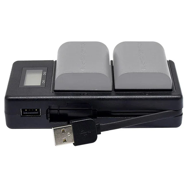 Carregador Digital LCD para Bateria LP-E6 de Câmara SLR Digital para Série Canon, LP-E6