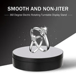 Suporte Giratório Inteligente USB de 13,8cm para Carregamento, Rotação de 360 Graus, Plataforma para Vídeo e Fotografia, Capacidade 3kg