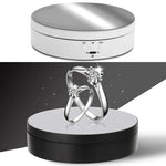 Suporte Giratório Inteligente USB de 13,8cm Estilo Espelho para Carregamento, Rotação de 360 Graus, Plataforma para Vídeo e Fotografia, Capacidade 3kg, Espelho de 13,8cm / Alimentado por USB(W)