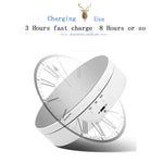 Suporte Giratório Inteligente USB de 13,8cm Estilo Espelho para Carregamento, Rotação de 360 Graus, Plataforma para Vídeo e Fotografia, Capacidade 3kg, Espelho de 13,8cm / Alimentado por USB(W)