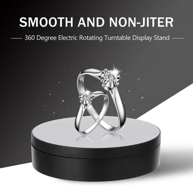 Suporte Giratório Inteligente USB de 13,8cm Estilo Espelho para Carregamento, Rotação de 360 Graus, Plataforma para Vídeo e Fotografia, Capacidade 3kg, Espelho de 13,8cm / Alimentado por USB(W)