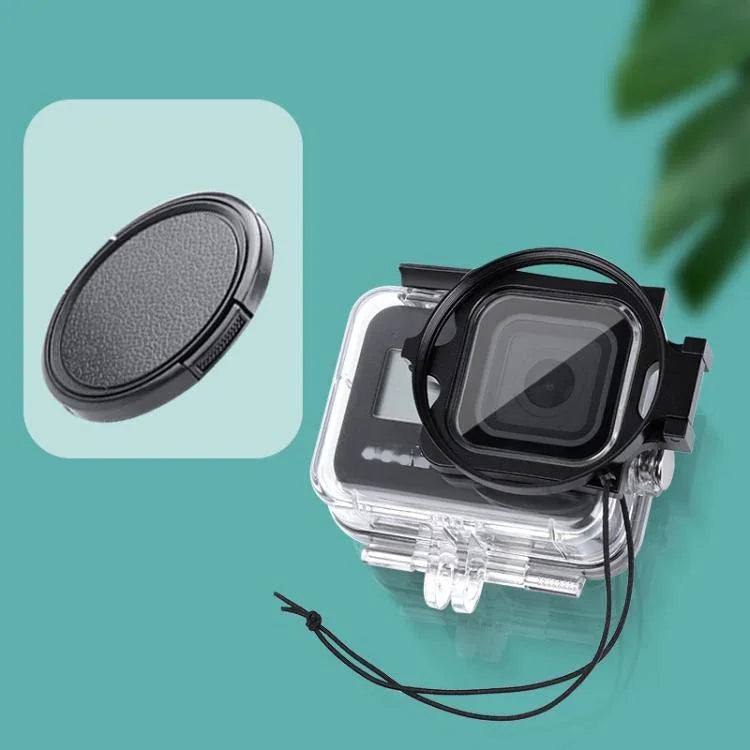 RUIGPRO para GoPro HERO8 Anel Adaptador de Filtro 58mm + Caixa Subaquática com Tampa de Lente