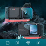 Película de Vidro Temperado para Lente + Ecrã LCD para Insta 360 One R 4K, Para Insta 360 One R 4K