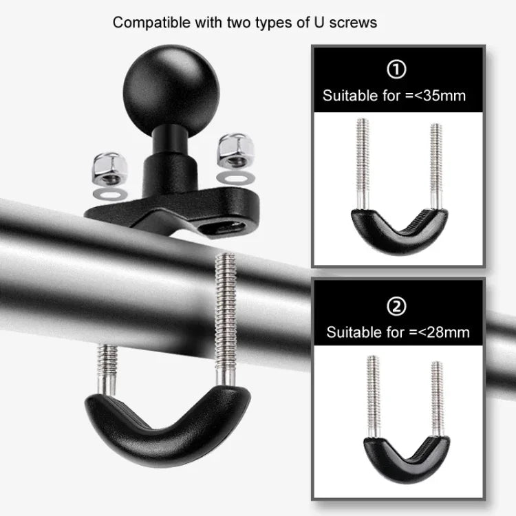 Suporte de Montagem para Guiador de Motociclo com Haste de Ligação 9cm e Cabeça de Bola 20mm com Adaptador de Tripé e Parafuso para GoPro, Insta360, DJI e Outras Câmaras de Ação, Suporte com Haste de Ligação 9,5cm