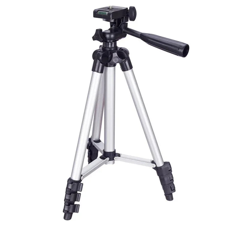 Tripé para Transmissão ao Vivo 3120 com Pernas Dobráveis em 4 Secções, Liga de Alumínio, Cabeça Tridimensional em U para Câmaras DSLR e Digitais, Altura Ajustável: 34-103cm, 3120 Prateado, 3120 Preto