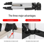 Tripé para Transmissão ao Vivo 3120 com Pernas Dobráveis em 4 Secções, Liga de Alumínio, Cabeça Tridimensional em U para Câmaras DSLR e Digitais, Altura Ajustável: 34-103cm, 3120 Prateado, 3120 Preto