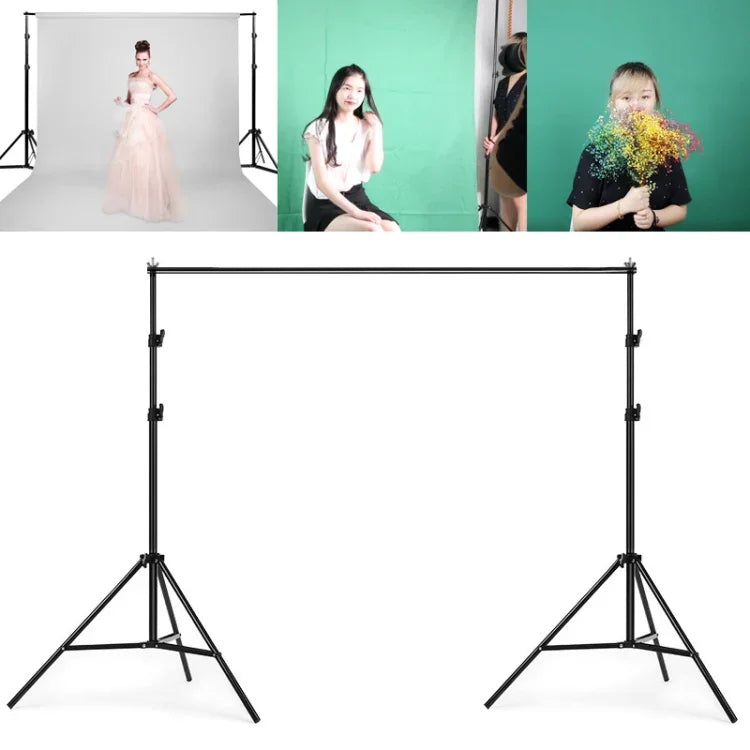 Kit de Suporte para Fundo de Estúdio Fotográfico 200x200cm com Barra Transversal, 200x200cm