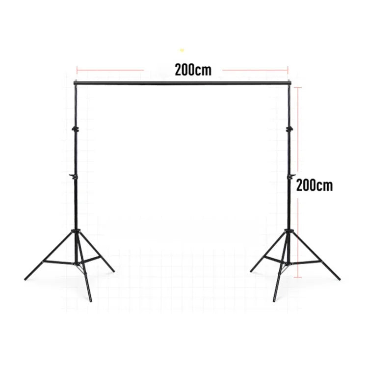 200x200cm Photo Studio Background Support Stand Backdrop Crossbar Bracket Kit, 200x200cm