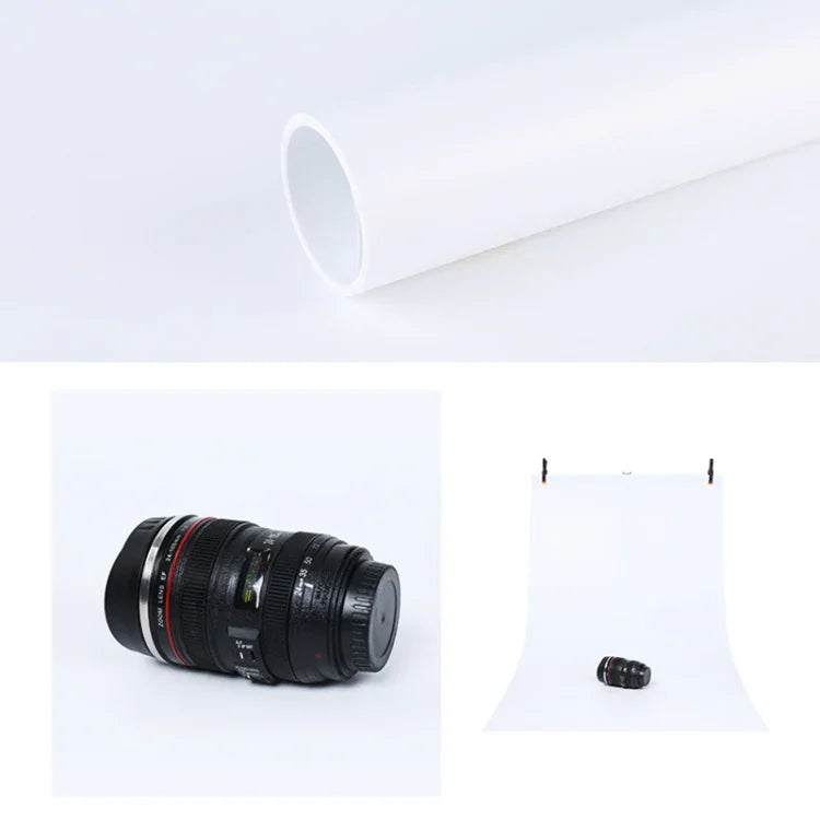 Kit de Suporte para Fundo de Estúdio Fotográfico em Forma de T 70x200cm com Fundos em PVC Preto / Branco 70x140cm, 70x200cm com Fundos
