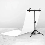 Kit de Suporte para Fundo de Estúdio Fotográfico em Forma de T 70x75cm com Grampos, Sem Fundo, 70x75cm