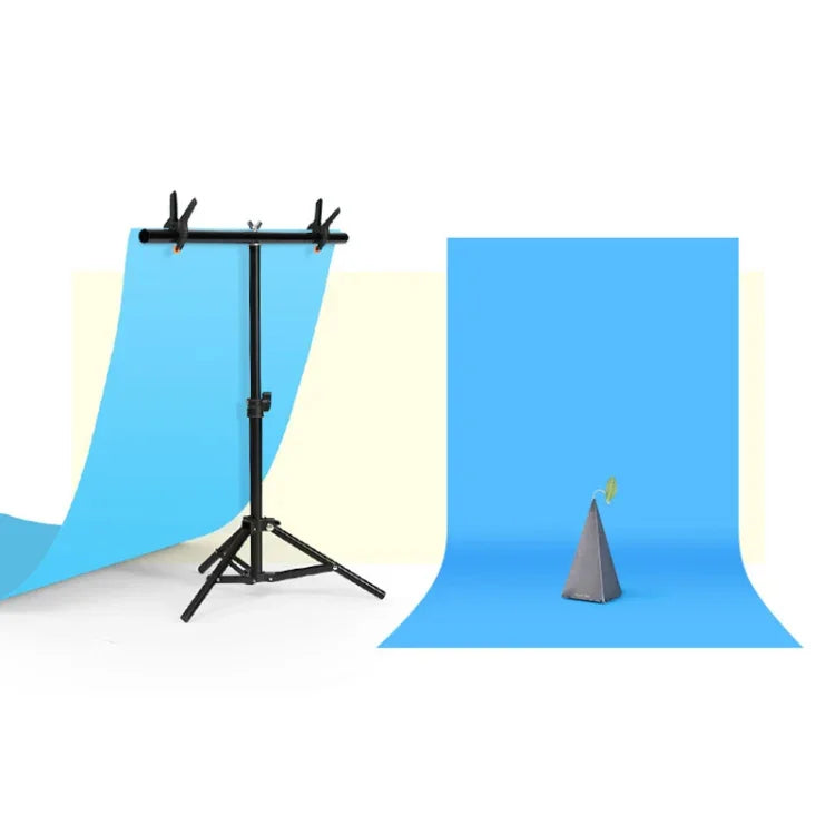 Kit de Suporte para Fundo de Estúdio Fotográfico em Forma de T 70x75cm com Grampos, Sem Fundo, 70x75cm