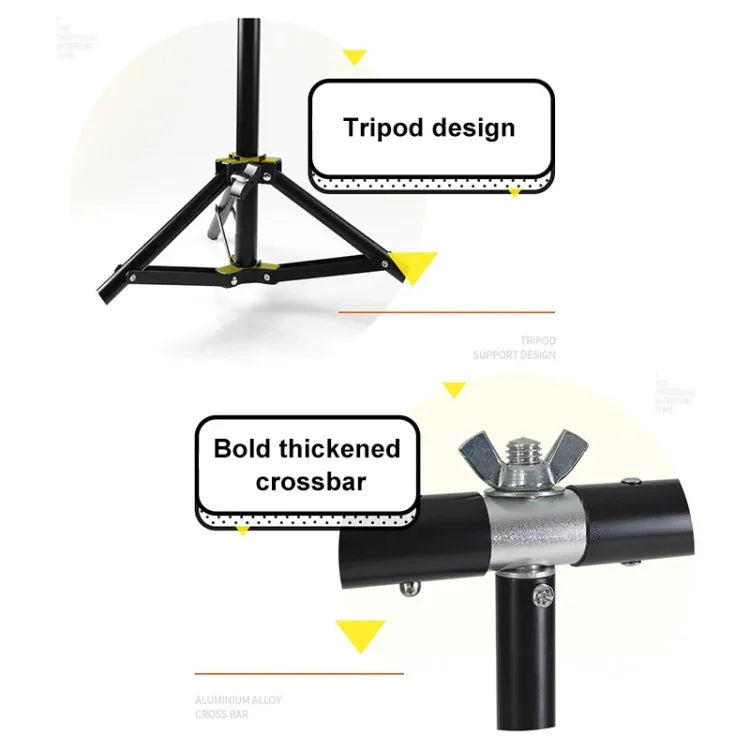 Kit de Suporte para Fundo de Estúdio Fotográfico em Forma de T 70x75cm com Grampos, Sem Fundo, 70x75cm