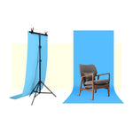 Suporte de Fundo de Estúdio Fotográfico em T 100x200cm Kit de Suporte com Barra Transversal e Presilhas, Sem Fundo, 100x200cm