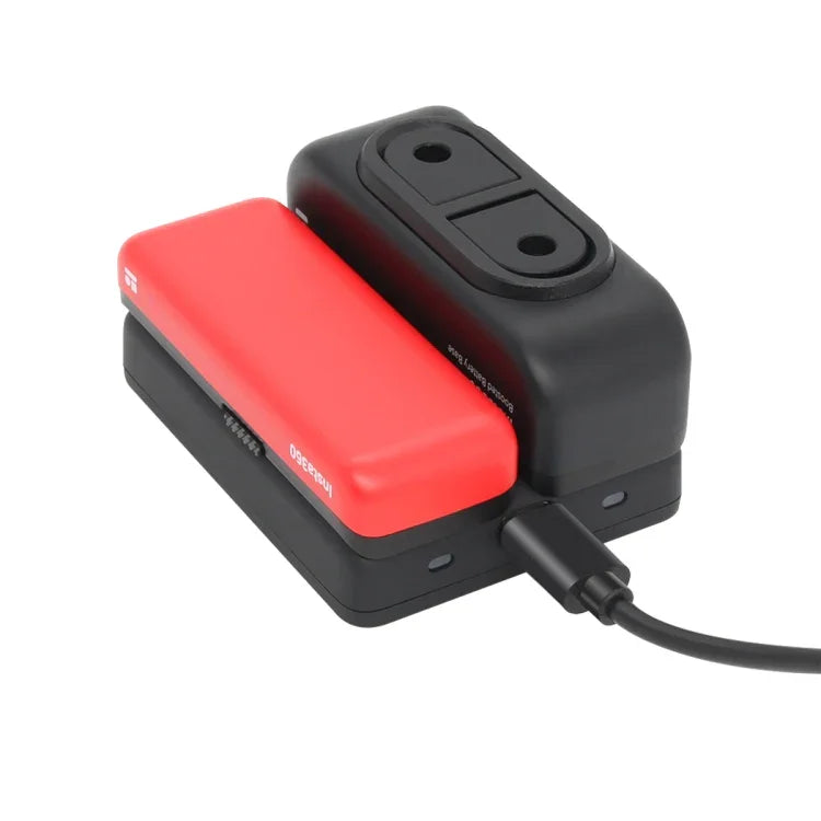 R-R-LF8-CINOR8CA Base de Carregamento Rápido com Dupla Interface para Baterias da Câmara Panorâmica Insta360 ONE R 4K, Base de Carregamento para Baterias