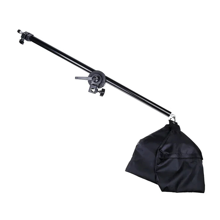 Softbox de Luz Única 50x70cm + Tripé de Iluminação Fotográfica 2m + Suporte de Barra Transversal para Braço + Conjunto de Luz de Flash de Estúdio
