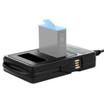 Carregador de Baterias Duplo com Ecrã LCD que Mostra a Capacidade de Carga para GoPro HERO9 Black / HERO10 Black, Mostra a Capacidade de Carga