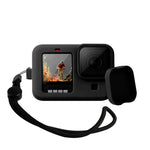 Capa Protetora de Silicone para GoPro HERO10 Black / HERO9 Black com Alça de Pulso e Tampa para Lente, Para GoPro HERO10 Black