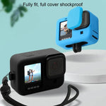 Capa Protetora de Silicone para GoPro HERO10 Black / HERO9 Black com Alça de Pulso e Tampa para Lente, Para GoPro HERO10 Black