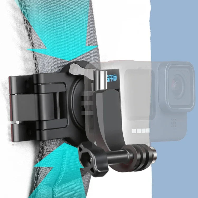 Suporte de Correia de Liberação Rápida Rotativo 360 Graus RUIGPRO para Ombro e Mochila para GoPro, Insta360, DJI e Outras Câmaras de Ação