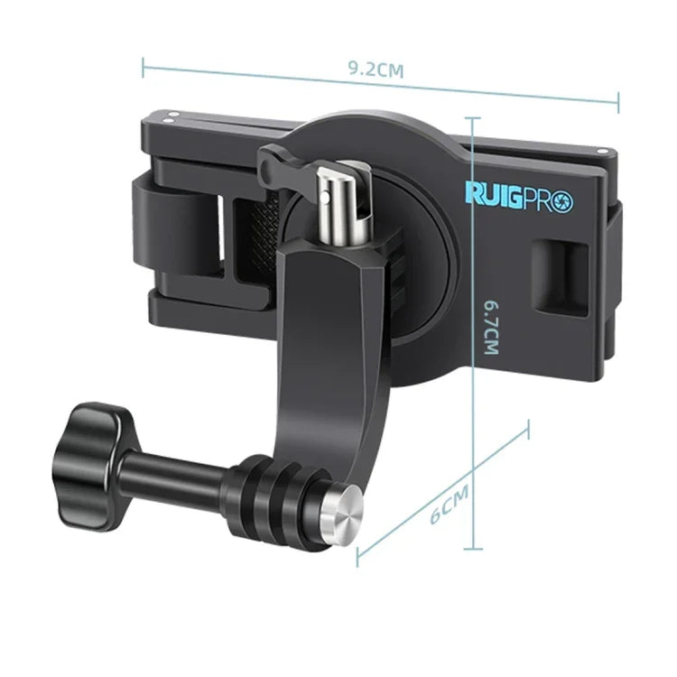 Suporte de Correia de Liberação Rápida Rotativo 360 Graus RUIGPRO para Ombro e Mochila para GoPro, Insta360, DJI e Outras Câmaras de Ação