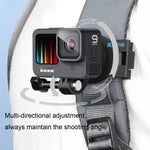 Suporte de Correia de Liberação Rápida Rotativo 360 Graus RUIGPRO para Ombro e Mochila para GoPro, Insta360, DJI e Outras Câmaras de Ação
