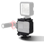 Capa Protetora com Suporte de Moldura de Plástico para GoPro HERO10 Black / HERO9 Black com Fivela Base e Parafuso Longo, Moldura de Plástico