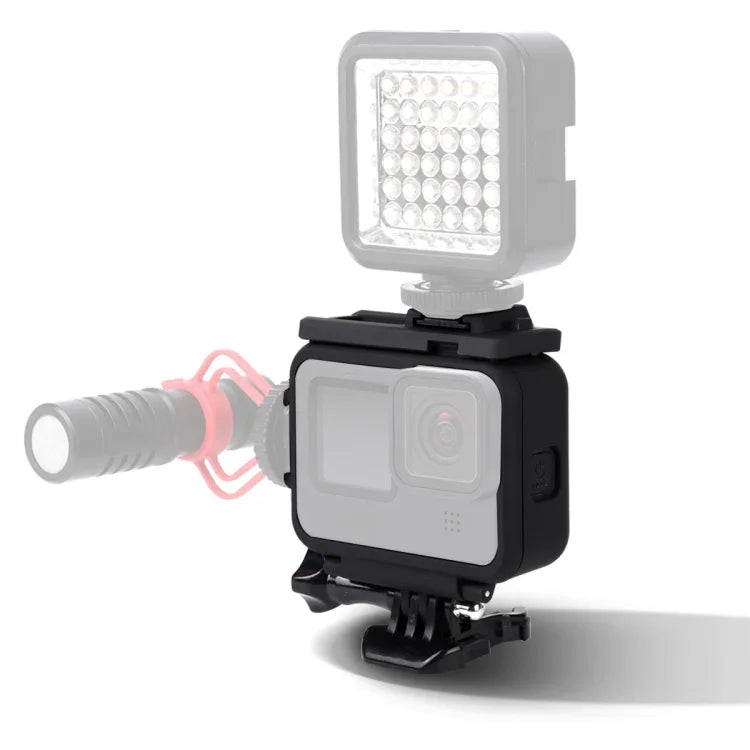 Capa Protetora com Suporte de Moldura de Plástico para GoPro HERO10 Black / HERO9 Black com Fivela Base e Parafuso Longo, Moldura de Plástico