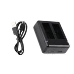 Carregador USB para Duas Baterias com Cabo e Luz Indicadora para GoPro HERO9 Black / HERO10 Black / HERO11 Black / HERO12 Black, Para GoPro HERO9 Black