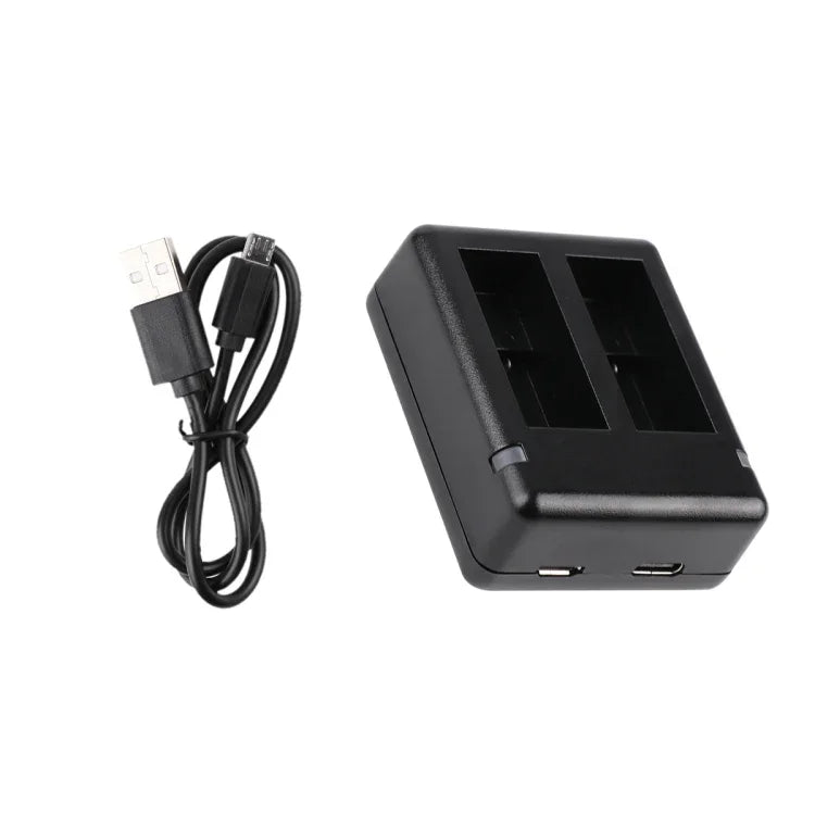 Carregador USB para Duas Baterias com Cabo e Luz Indicadora para GoPro HERO9 Black / HERO10 Black / HERO11 Black / HERO12 Black, Para GoPro HERO9 Black