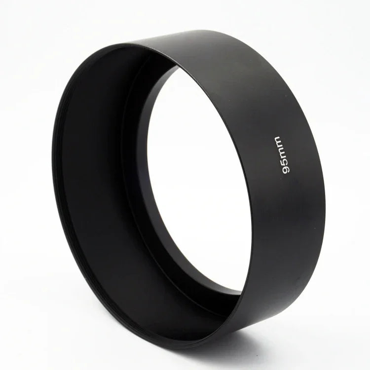Para-sol de Metal Completo Tipo Tubo Reto com Rosca de 95mm para Objetiva Telefoto Média, 95mm