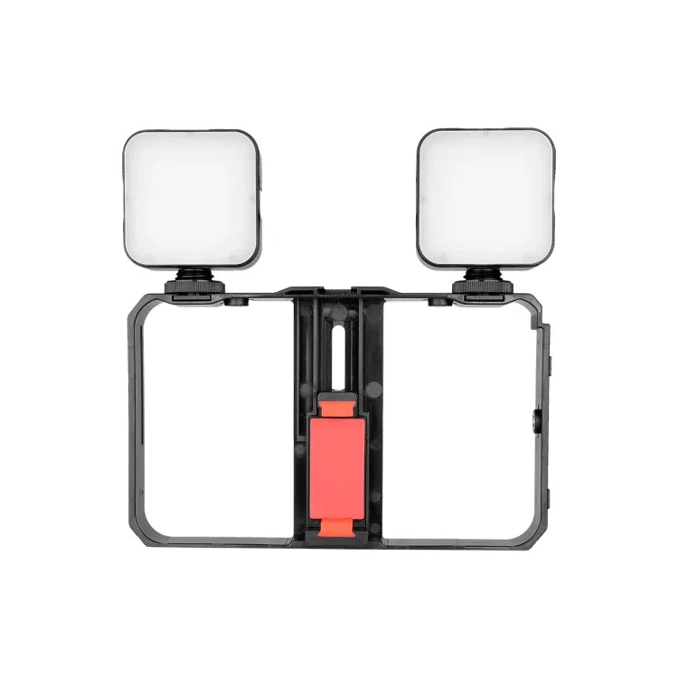 Kit de Suporte de Plástico YELANGU PC201 YLG1801A para Vlogging, Transmissão em Direto, Luz LED Selfie, Suporte Estabilizador para Smartphone