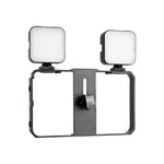 Kit de Suporte de Plástico YELANGU PC201 YLG1801A para Vlogging, Transmissão em Direto, Luz LED Selfie, Suporte Estabilizador para Smartphone