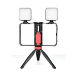 Kit de Tripé e Suporte de Plástico YELANGU PC203 YLG1801C para Vlogging, Transmissão em Direto, Luz LED Selfie, Suporte Estabilizador para Smartphone