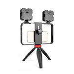 Kit de Tripé e Suporte de Plástico YELANGU PC203 YLG1801C para Vlogging, Transmissão em Direto, Luz LED Selfie, Suporte Estabilizador para Smartphone
