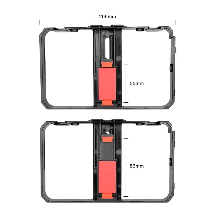 Kit de Tripé e Suporte de Plástico YELANGU PC203 YLG1801C para Vlogging, Transmissão em Direto, Luz LED Selfie, Suporte Estabilizador para Smartphone