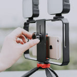 Kit de Tripé e Suporte de Plástico YELANGU PC203 YLG1801C para Vlogging, Transmissão em Direto, Luz LED Selfie, Suporte Estabilizador para Smartphone