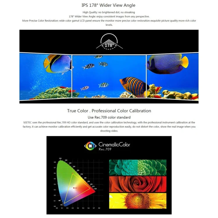 Monitor de Campo de Câmara SEETEC 4K215-9HSD-CO 1920x1080 21.5 polegadas SDI / HDMI Full HD Director Box, 4K215-9HSD-CO