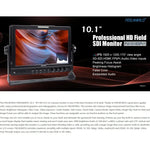 Monitor de Campo para Câmara FEELWORLD FW1018SPV1 1920x1200 10.1 polegadas Ecrã IPS LCD a Cores HD, FW1018SPV1